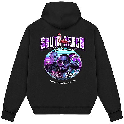 Blusão Moletom Streetwear Basquete Masculino Feminino South Beach Villains Dwyane Wade - Preto