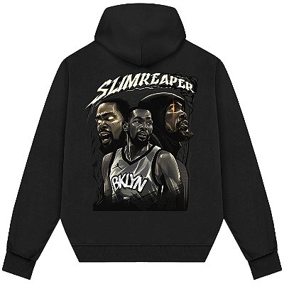 Blusão Moletom Streetwear Basquete Masculino Feminino Kevin Durant Slim Reaper - Preto
