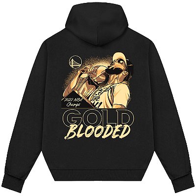 Blusão Moletom Streetwear Basquete Masculino Feminino Stephen Curry Gold Blooded - Preto