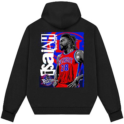 Blusão Moletom Streetwear Basquete Masculino Feminino Isaiah Stewart - Preto