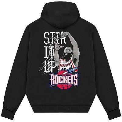 Blusão Moletom Streetwear Basquete Masculino Feminino James Harden Stir It Up - Preto