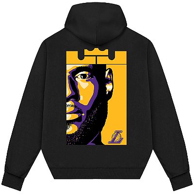Blusão Moletom Streetwear Basquete Masculino Feminino Lebron James Coroa - Preto