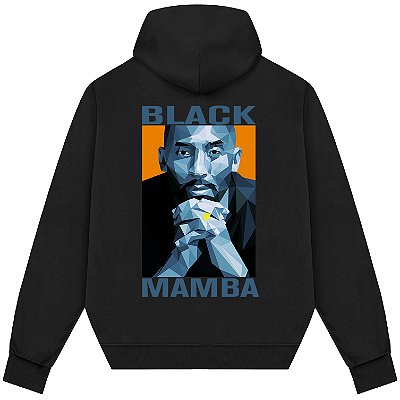 Blusão Moletom Streetwear Basquete Masculino Feminino Kobe Bryant Black Mamba - Preto