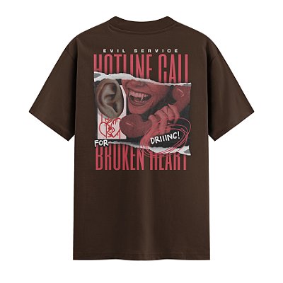 Camiseta Streetwear Masculina 100% Algodão Fio 30.1 - HOTLINE CALL 04