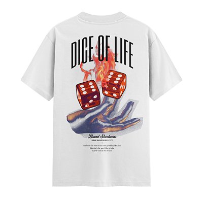 Camiseta Streetwear Masculina 100% Algodão Fio 30.1 - DICE OF LIFE 05
