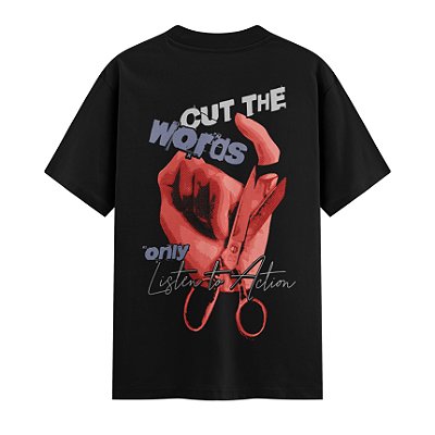 Camiseta Streetwear Masculina 100% Algodão Fio 30.1 - CUT THE WORDS 49