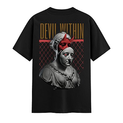 Camiseta Streetwear Masculina 100% Algodão Fio 30.1 - DEVIL WITHIN 61