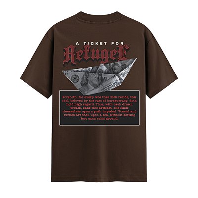 Camiseta Streetwear Masculina 100% Algodão Fio 30.1 - REFUGEE 65