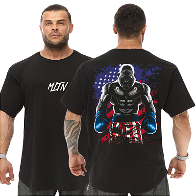 Camiseta Oversized Masculina Larga Para Treino e Academia - Gorila EUA
