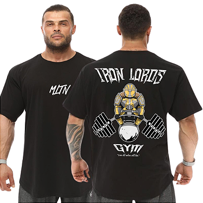 Camiseta Oversized Masculina Larga Para Treino e Academia - Iron Lords Gym