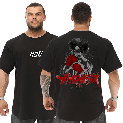 Camiseta Oversized Masculina Larga Para Treino e Academia - Hajime no Ippo Makunouchi