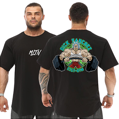 Camiseta Oversized Masculina Larga Para Treino e Academia - Rick Sanchez Gym