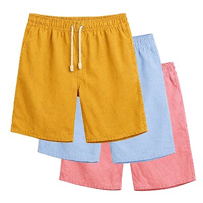 Kit 3 Bermudas de Linho Masculina