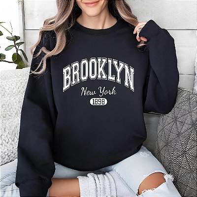 Moletom Feminino Gola Redonda Brooklyn