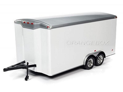 Trailer 04 Rodas Fechado 1:18 Autoworld Branco