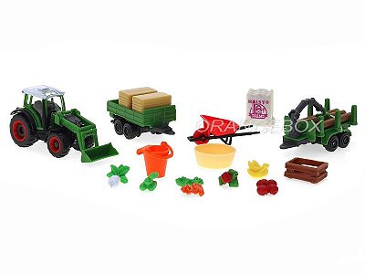 Mini Work Machines Fazenda Fendt Play Set Maisto