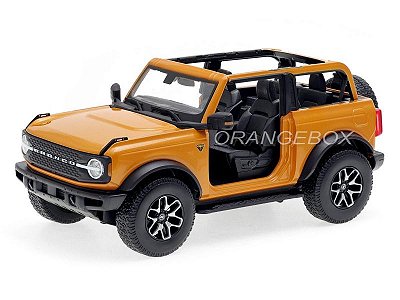 Ford Bronco Badlands 2021 1:18 Maisto Laranja