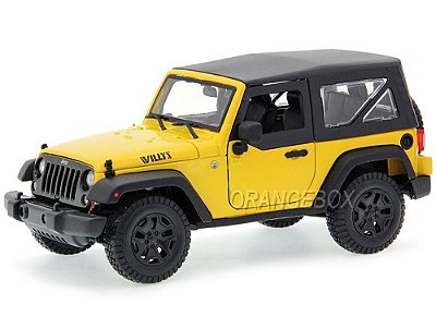 Jeep Wrangler Willys 2014 Maisto 1:18 Amarelo