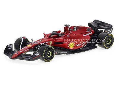 F1 Ferrari F1-75 Scuderia 2022 Charles Leclerc 1:43 Bburago + Display c/ Piloto