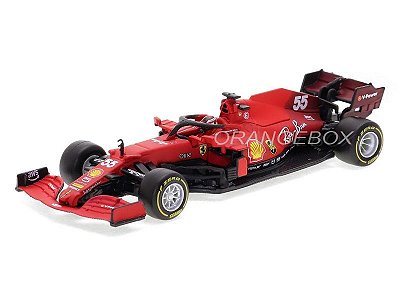 Fórmula 1 Ferrari SF21 2021 Carlos Sainz 2021 1:43 Bburago + Display c/ Piloto