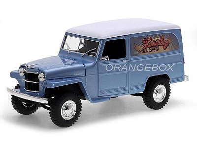 Jeep Willys 1955 Station Wagon Road Signature 1:18 Azul