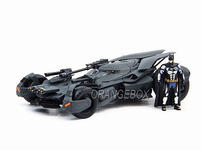 Batmóvel Liga Da Justiça + Figura Batman (em metal) Jada Toys 1:24