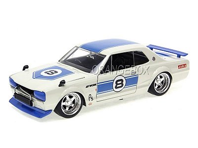 Nissan Skyline GT-R (KPGC10) Jada Toys 1:24 Azul/Branco