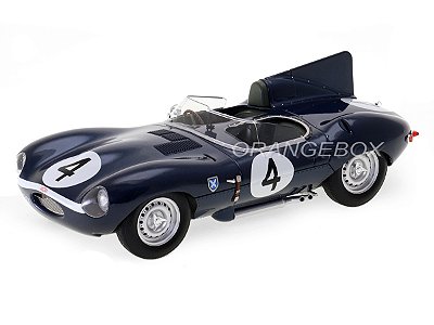 Jaguar D-Type #4 Campeão 24 Horas Le Mans 1956 1:18 CMR