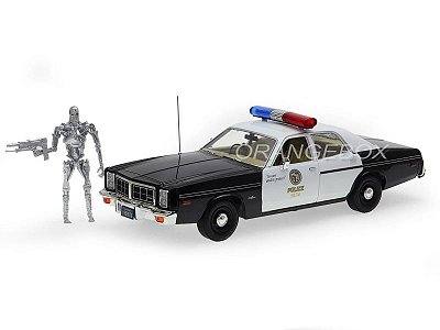 Dodge Monaco Metropolitan Police + T-800 Endoskeleton Figura The Terminator (1984) 1:18 Greenlight