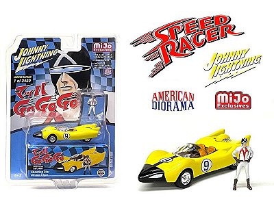 Speed Racer Shooting Star com Figura 1:64 Johnny Lightning Exclusive