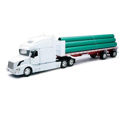 Caminhão Volvo VN-780 + Carreta de Tubos 1:32 New Ray