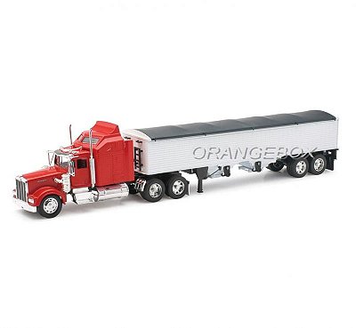 Caminhão Kenworth W900 + Carreta de Grãos 1:32 New Ray