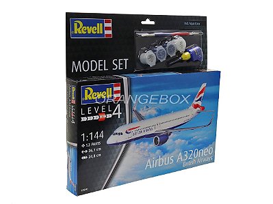 Model Set Avião Airbus A320 neo British Airways 1:144 Revell