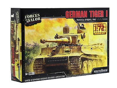 Model Kit Tanque German Tiger (Tunísia 1943) 1:72 Forces of Valor