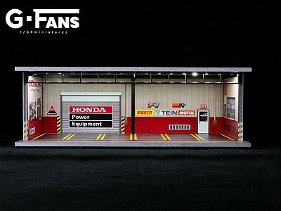 Diorama Garagem Honda 1:64 G.Fans c/ Leds