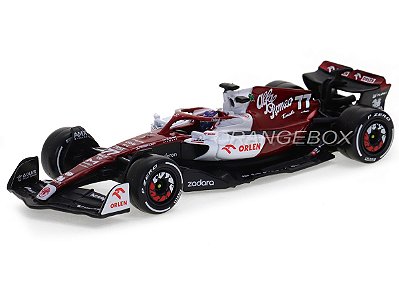 Fórmula 1 Alfa Romeo C42 2022 Gp Bahrein Valtteri Bottas 1:43 Bburago c/ Display e Piloto