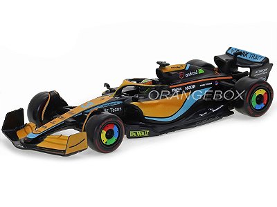 Fórmula 1 McLaren MCL36 2022 Gp Australia Daniel Ricciardo 1:43 Bburago c/ Display e Piloto