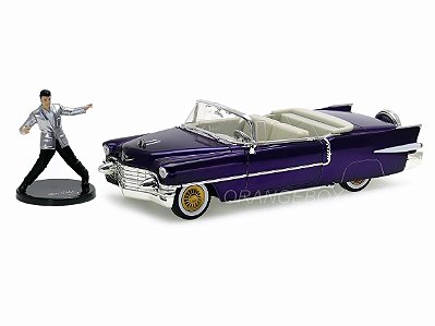 Cadillac Eldorado Convertible Purple 1956 Jada Toys 1:24 + Figura Elvis Presley