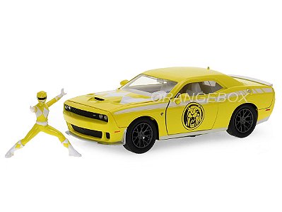 Dodge Challenger SRT Hellcat 2015 Power Rangers + Figura Jada Toys 1:24