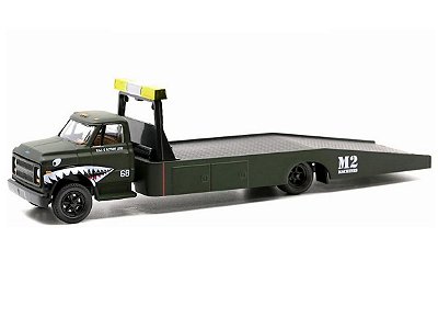 Chevy C60 1968 Flatbed Auto Trailers MAJ. G Action Line 1:64 M2 Machines