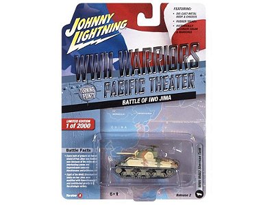 Tanque M4A3 Sherman Battle of Iwo Jima WWII Release 2A 2022 1:64 Johnny Lightning Militar