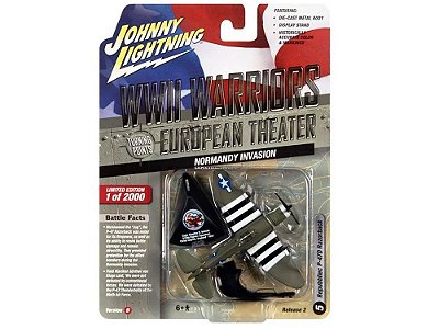 Avião Republic P-47D Razorback Normandy Invasion Release 2B 2022 1:64 Johnny Lightning Militar