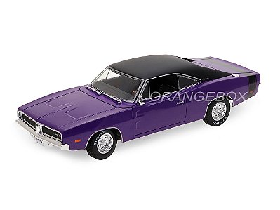 Dodge Charger R/T 1969 Maisto 1:18 Roxo