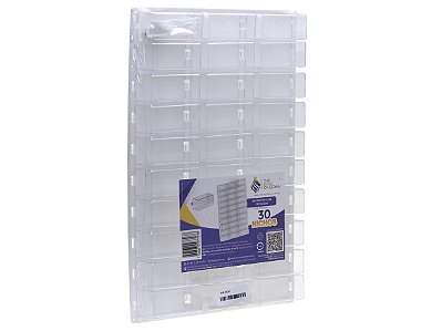 Expositor com 30 Nichos Fechados p/ Miniaturas 1:64 The King of Boxes Branco