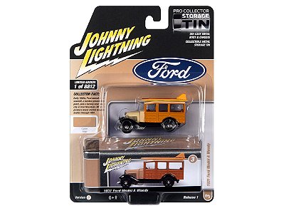 Ford Model A Woody 1931 Release 1B 2022 1:64 Johnny Lightning Collector Tin