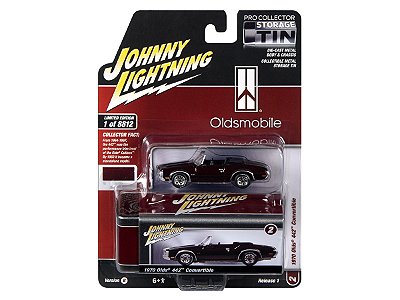 Oldsmobile 442 Convertible 1970 Release 1B 2022 1:64 Johnny Lightning Collector Tin