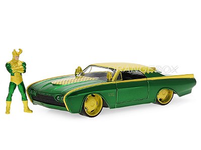 Ford Thunderbird 1963 Marvel 1:24 Jada Toys + Figura Loki