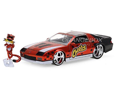 Chevrolet Camaro Z28 1985 Cheetos 1:24 Jada Toys + Figura Chester Cheetah