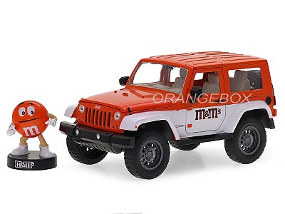 Jeep Wrangler 2007 M&M 1:24 Jada Toys + Figura Orange
