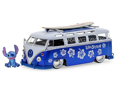 Volkswagen Kombi T1 1962 Bus Disney Jada Toys 1:24 + Figura Stitch